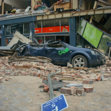 Earthquake Destruction on Manchester St. in Christchurch, NZ