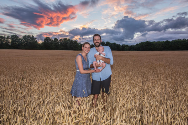 Sunset family portraits in Grafton, ON