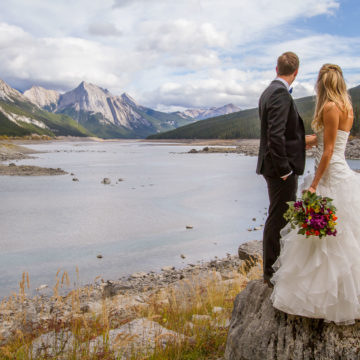Fall wedding in Jasper for Trev and Lea Rocky Mountains