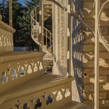 Winding staircase at the VPP in Petrolia, ON